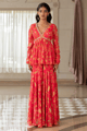 Keeva Peplum Set Pink color