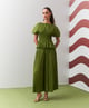 Lime Green Weava Coord Set Green color