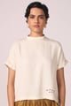 Rayya off White Silk Top Off White color