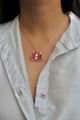 Blooming Lotus Pendant Deep Fuchsia color