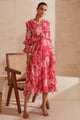 Floral Sweetheart Maxi Dress Cosmos Pink color