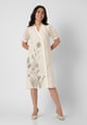 Tulip Pencil Wave Dress Off White color