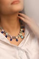 Nilasya Necklace Blue/Baby Pink color