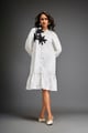 Shirt Dress with Detailing on One Side White color
