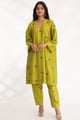 Devya Kurta Set Green color