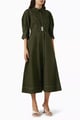 Diane Dress Military Green color
