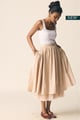 Roma Skirt with Lace Beige color