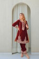 Ayat - Short Kurta with Salwar Maroon color