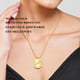Sagittarius Zodiac Tablet Reversible Necklace with Blue Topaz Red color