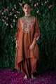 Indowestern Kaftan Kurta Set Brown color