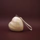 Acrylic Heart Clutch Ivory Beige color