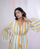 Yellow Printed Tie up Dress Yellow color