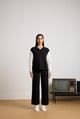 Ebony Weave Co-Ord Set Black color