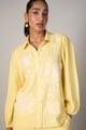 Alia Embroidered Top Yellow color