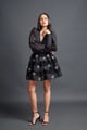 Confetti Skirt with Top Black color