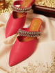 Akali Pink (Mule Heel) Hot Pink color