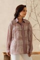 Organza Embroidered Top Lilac color