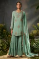 Granite Green Festive Sharara Kurta Set Granite Green color