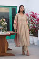 Daisy Whisper Avril Kurta Set Beige color