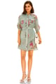 Erica Short Dress Green color