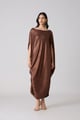 Ophelia Dress Chevron Copper color