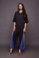 Relaxed Fit Jumpsuit Black & Blue color