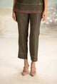 Over Lock Pant Green color