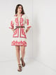 Scarlet Bloom Shirt Dress Cream/Pink color