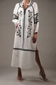 Off-White Embroidered Cotton Dress Off White color