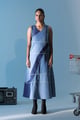 Denim Canvas Dress Blue color