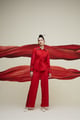 Dear Donna Drawstring Co-Ord Bright Red color