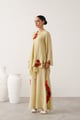 Hanna Crepe Embroidered Matching Set Creamish Beige color