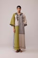 Neesa Dress - Mustard & Beige Mustard/Beige color