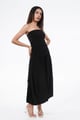 Bandeau Linen Top & Skirt Set Black color