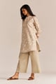 Beige And White Abstract Co-Ord Set Beige/White color