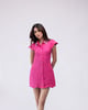 Mini Dress with Scalloping Pink color