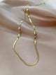 Herringbone and Rope Necklace, Sabya Gold color