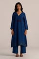 Blue Woven Cotton Co-Ord Set Blue color