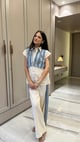 Off-White Shirt and Wide-Leg Pants Co-ord Set - CORDS & HONEY - Image 1