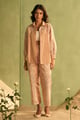 Broderie Anglaise Co-Ord Set Beige color