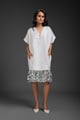 Dress with Neon Metallic Detail White color