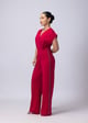 Allure Jumpsuit Raspberry Pink color
