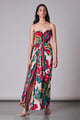 Maxi Dress Chiffon Pink/Multi color