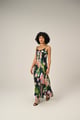 Midnight Bloom Slip Dress Blue/Green color