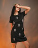 Barouque Dress Black color