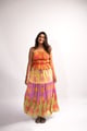 Sugar Sun Layered Skirt Green/Yellow/Purple color