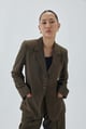 Tailored Four Button Blazer Olive color