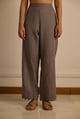 Grey Scalloped Pants Grey color