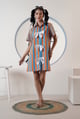 Bow Dress Blue/Orange color