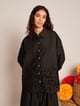 La Fiesta Embroidered Blouse Black color